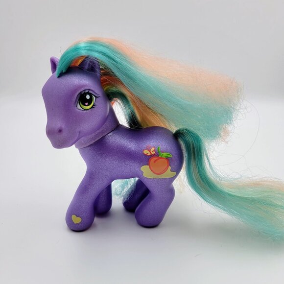 My Little Pony Peach Surprise 2002 G3 MLP Purple Butterfly Hasbro Toy Read - Picture 6 of 10